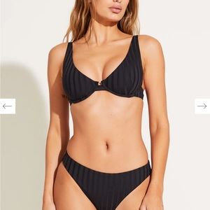 Vitamin A Rossi Halter Underwire Top Black